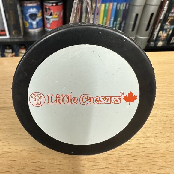 Vintage Belleville Bulls OHL Hockey Puck Little Caesars InglasCo Made in Canada - Picture 2 of 2
